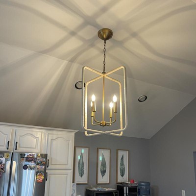 Rattan Lantern Ceiling Pendant Brass - Threshold™ Designed With