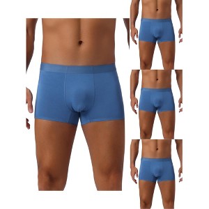 INSPIRE CHIC Men's 4 Pack Soft Elastic Waist Solid Color Regular Fit Basic Boxer Briefs - 1 of 4