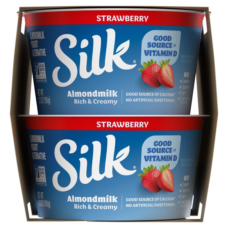Silk Strawberry Almondmilk Yogurt Alternative - 4ct/5.3oz Cups, 4 of 7