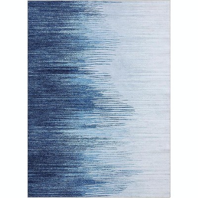 Abstract Modern Washable Area Rug - Non-Slip Low-Pile Soft Carpet for Bedroom, Living Room & Dining Room