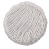 BirdRock Home Faux Fur Foot Stool Ottoman with Wood Legs - Silver - 2 of 3