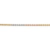 Black Bow Jewelry 2.9mm, 14k Tri-Color Gold, D/C Solid Rope Chain Bracelet - 2 of 4