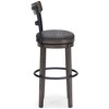 Caitbrook Barstool Gray - Signature Design by Ashley: Antiqued Finish, Swivel, Nailhead Trim - 4 of 4