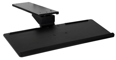 Black Adjustable Under Desk Keyboard Tray with Gel Wrist Pad