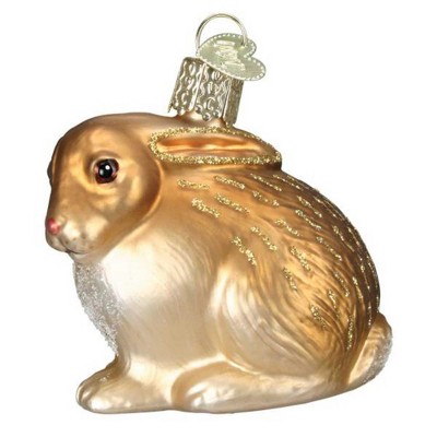 Old World Christmas 2.5 Inch Tan Cottontail Bunny Ornament Christmas Easter Tree Ornaments