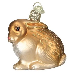 Old World Christmas 2.5 Inch Tan Cottontail Bunny Ornament Christmas Easter Tree Ornaments - 1 of 2