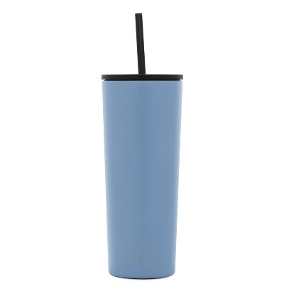 Simple Modern 24oz Insulated Stainless Steel Classic Tumbler with Straw - Friendship Blue