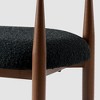 Boucle Dining Chairs Set of 4, Modern ArmArmlessChairs with Wood Grain Metal Legs for Kitchen, Living Room, Restaurant, Cafe - Morden Fort - 2 of 4
