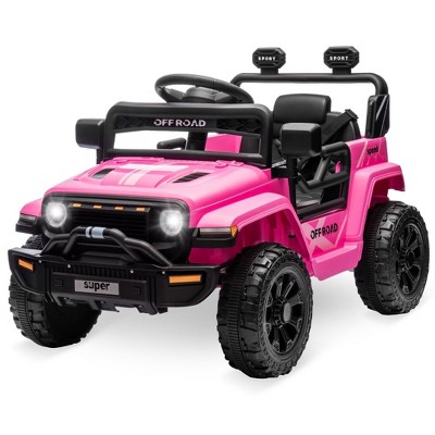 Ride On Truck Car, 12V Ride On Toy w/Parent Remote Control, Steering Wheel Music