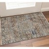 HomeRoots 3' X 5' Tan Blue And Burnt Orange Oriental Area Rug With Fringe - 2 of 4