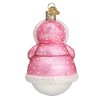 Old World Christmas Glass Blown Ornament for Christmas Tree, Pink Jolly Snowlady - 2 of 3