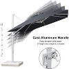PURPLE LEAF Patio Umbrella White Cantilever Offset Umbrella Square Outdoor Umbrella with 360-degree Rotation for Garden Deck Pool - 4 of 4