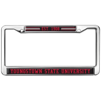 Youngstown State University School Logo Full Size Standard License Plate Metal Frame