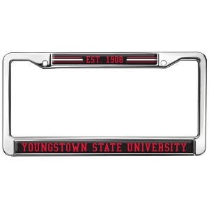 Youngstown State University School Logo Full Size Standard License Plate Metal Frame - 1 of 4