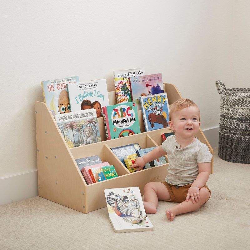 ECR4Kids 5-Compartment Easy to Reach Book Display, Natural, 4 of 13