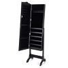 Tangkula Lockable Armoire Mirrored Jewelry Cabinet Dressing Storage Box Organizer - 2 of 4