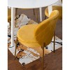 NicBex Round Dining Table Set for 2 Morden Dining Room Table with 2 Velvet Chairs and MDF Tabletop for Dining Room - 2 of 4