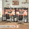 Aheaplus Computer Desk with Hutch, Reversible Gaming Desk with Power outlet and LED Light, Workstation Desk with Monitor Stand - 3 of 4
