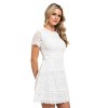 August Sky Women's Scalloped Floral Lace Overlay Mini Dress - 4 of 4