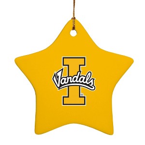 University of Idaho Primary Logo StarShaped Porcelain Holiday Christmas Tree Ornament  3.1" - 1 of 4