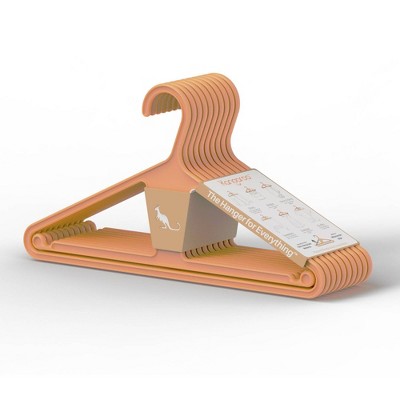 Kangaroo Hangers 10pk Original Clothes Hangers Orange