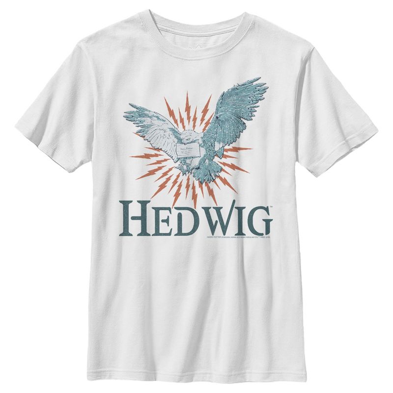 Boy's Harry Potter Hedwig Owl Flight T-Shirt, 1 of 6
