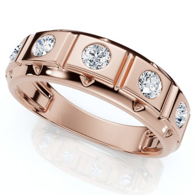 Pompeii3 1/2Ct Men's Diamond High Polished Wedding Ring Lab Created Anniversary Band
