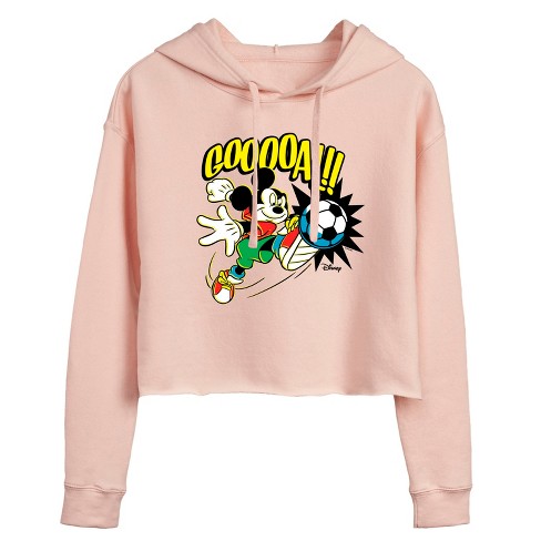 Women's - Disney - Goooal Cropped Graphic Hoodie : Target