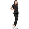 Hey Collection Womens Stretch V-Neck Jogger Scrubs Set, Medical Nursing Tops with Four Pocket Pants - 3 of 4