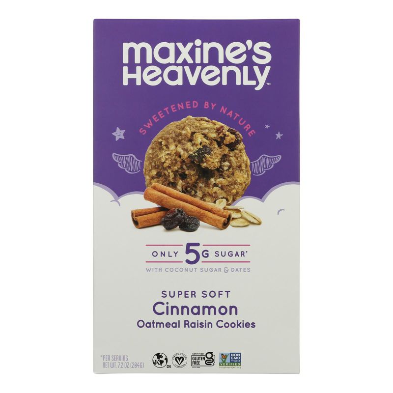 Maxine's Heavenly Gluten-Free Oatey Raisin Mini Cookies - Case of 8/7.2 oz, 2 of 6