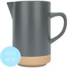 Nat & Jules Raw Bottom Matte Grey 40 ounce Ceramic Pitcher Jug - 3 of 4