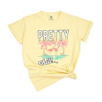 Simply Sage Market Women's Pretty Chill Flamingo Short Sleeve Garment Dyed Tee