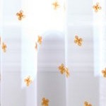 yellow floral eyelet