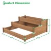 3 Tier Wooden Raised Garden Bed,Tiered Outdoor Elevated Flower Box,Horticulture Open-Bottom Planter Raised Garden Bed,Vegetables Growing Planter Brown - 3 of 4