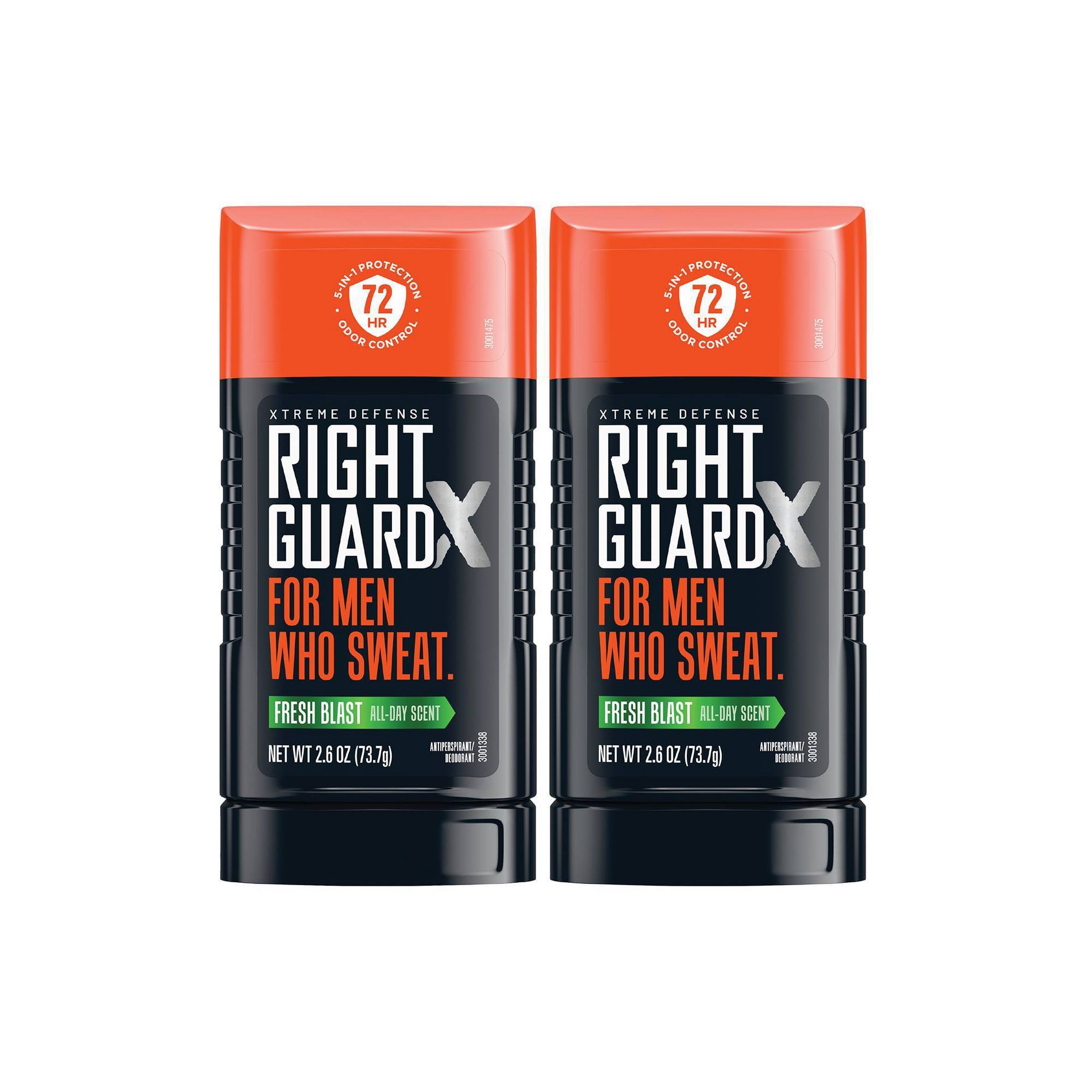 Right Guard Xtreme Defense Invisible Solid Antiperspirant & Deodorant - Fresh Blast Scent - 2.6oz/2pk