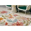HomeStock Outdoor Washable Daytona Ivory & Pink 5' X7', Machine Woven with Printed Designs, Coastal - 2 of 4