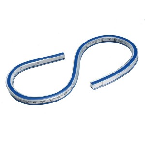 Unique Bargains Design Graphics Garment Design Flexible Plastic Metal Curve Ruler - 1 of 3