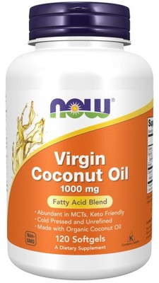 Virgin Coconut Oil 1000 mg by Now Foods  -  120 Softgel