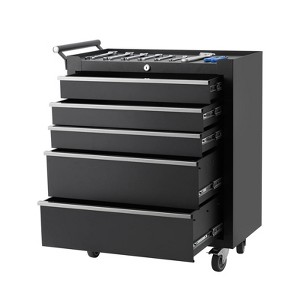 5-Drawer Rolling Tool Storage Chest, Portable Metal Tool Cabinet with Wheels, Locking Mechanism, Multifunctional Rolling Tool Organizer for Warehouse - 1 of 4