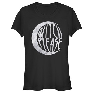 Juniors Womens CHIN UP Halloween Witch Please  T-Shirt - Black - 2X Large - 1 of 4