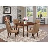 5-Piece Mahogany Finish Solid Wood Top Button Tufted Dining Room Set  (Seats-4) - 2 of 4