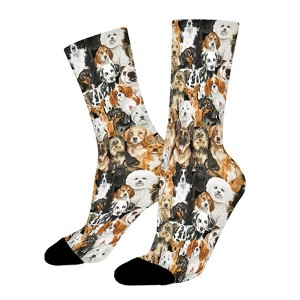 Puppy Dogs Women Printed Crew Socks Funny Funky Socks Soft Polyester Novelty Gifts for Artists Men - 1 of 1