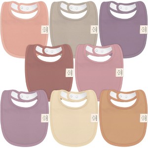 KeaBabies 8pk Organic Baby Bibs for Boy, Baby Drool Bib for Baby Boys and Girls, Newborn Teething Bibs - 1 of 4