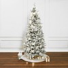 LuxenHome 6Ft Pre-Lit Snow Flocked Pop-Up Artificial Christmas Tree Green - image 4 of 4