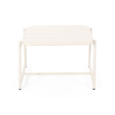 GDFStudio Crowningshield Outdoor Slatted Iron Side Table