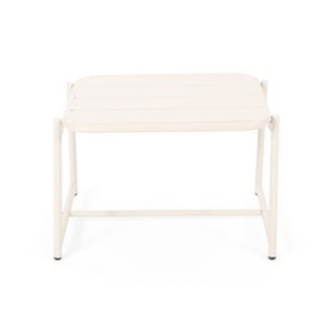 GDFStudio Crowningshield Outdoor Slatted Iron Side Table - 1 of 4