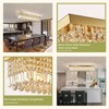 Ludomide Luxury Flush Mount Ceiling Light Fixture, Rectangular Raindrop Crystal Chandelier for Dining Room - 3 of 3