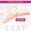 Florida Brands Padded clothing fabric hangers for women clothing - Set of 12 premium coat hangers for closet, bride hanger for wedding dress - 3 of 4