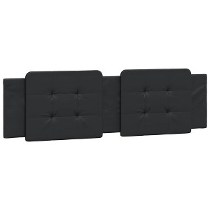 vidaXL Black 72" Faux Leather Headboard Cushion - Upholstered Hanging Pillow for Bedroom Comfort - 1 of 4
