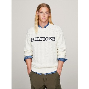 Tommy Hilfiger Mens Monotype Screen Print Logo Pullover Sweater - 1 of 1